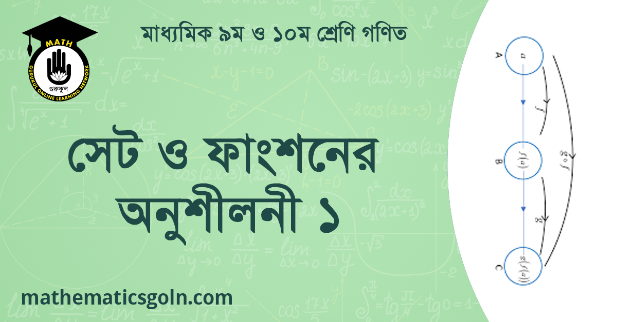 সেট ও ফাংশনের অনুশীলনী ১
