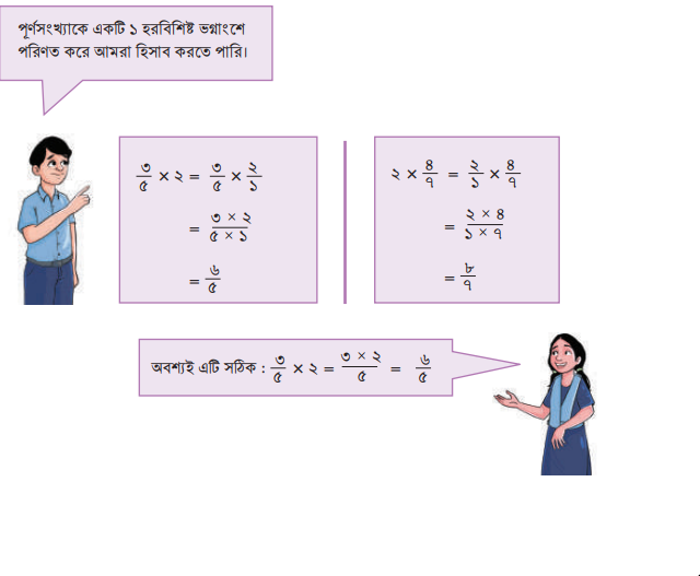 ভগ্নাংশে ভগ্নাংশে গুণ